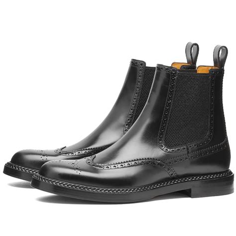 gucci brogue chelsea boots